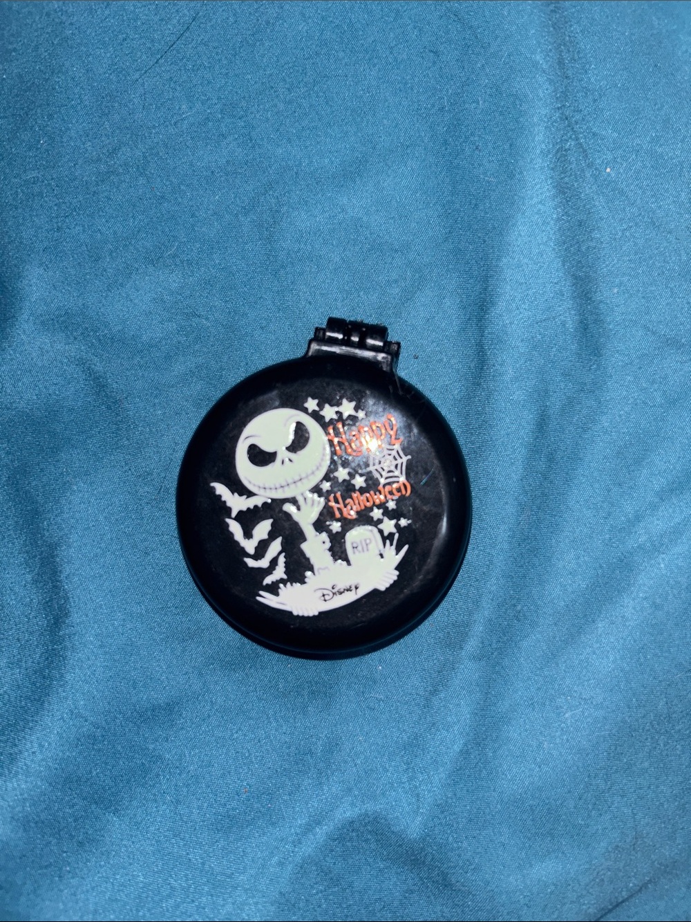 Disney Jack Skellington Black Compact Mirror with White Artwork